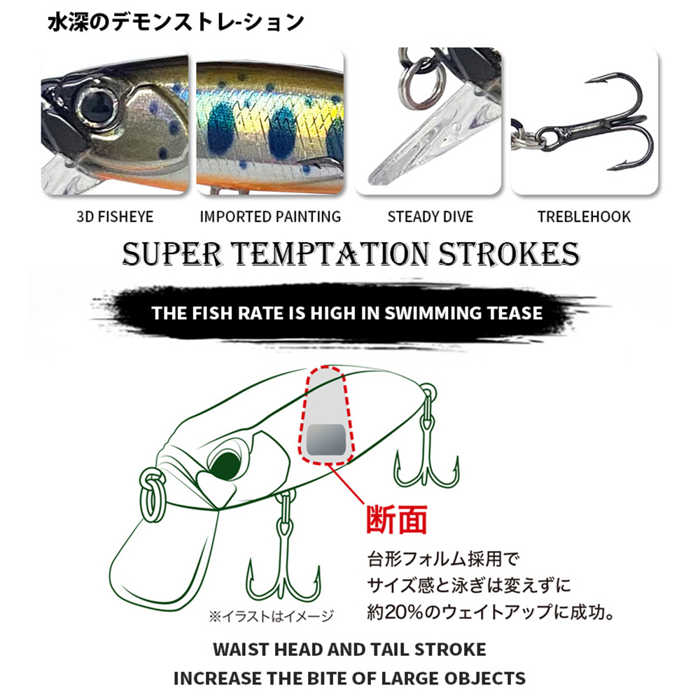 5Cm 6G Umpan Pancing Tenggelam - Fishing Lure Jerkbait ulasan dan harga